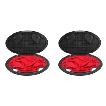 2X Marine Cover Pull Out Deck Plate Hole Deck Plate Kit Hatch with Kayak Boat Fishing Rigging Boat Kayak Accessories
