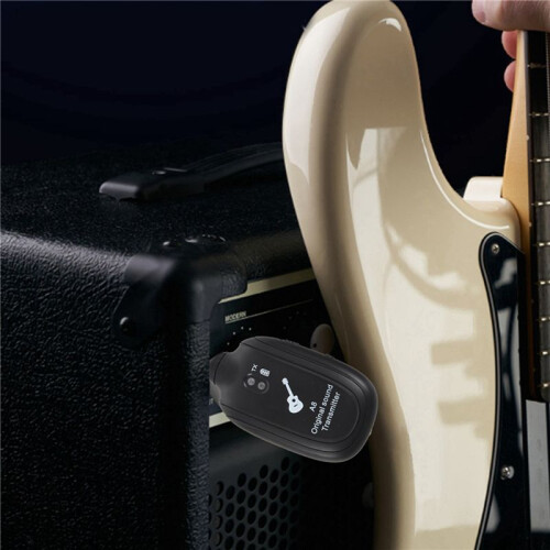 20X UHF Guitar Wireless System Transmitter Receiver Built-in Rechargeable 1