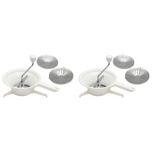 2X Moulin à Légumes pour Coupe-Légumes avec 3 Disques Interchangeables Moulin à Aliments Manuel pour Sauce Tomate et Pommes de Terre