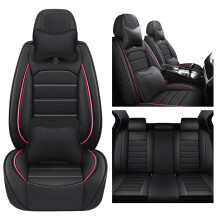 Leather Car Seat Covers for KIA Sedona 20022021, Waterproof Breathable Full Set, Custom Fit Black Red Style