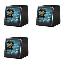 3X NM TV NMMiner TV 1060KH/S Hashrate Nerdminer V2 ESP32 BTC SOLO Lottery Miner & Home Desktop Clock Black