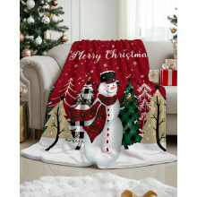 Fleece Throw Blanket 60x80 Large Warm Plush Red Bed Blanket for Couch All Seasons