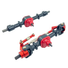 4X RC Auto voor & Achter Complete As voor MN D90 D91 D96 D99S MN90 MN96 MN99 MN99S 1/12 RC Auto Upgrade Onderdelen, Zwart