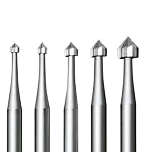 10 Pcs Jewelry Setting Burr - 3/32Inch Shank Stone Setting Burs Cylinder - Cone Shape Lapidary Making Tools 1