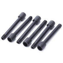 18 Pcs Brass Electric Guitar Tremolo Bridge Saddle Clamp Lock String Screw/String Through Screw Black