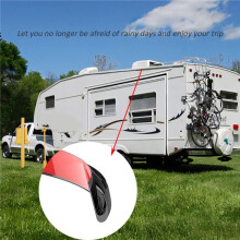 2X RV Caravan Roof Rainwater Gutter PVC Water Channel Easy Install Motorhome Roof Drainage System Black
