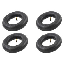 Pack of 4 Inner Tubes with TR87 Valve for Wheelbarrow, Sack Truck, Handcart 3.00-4, 10X3, 260X85 Black