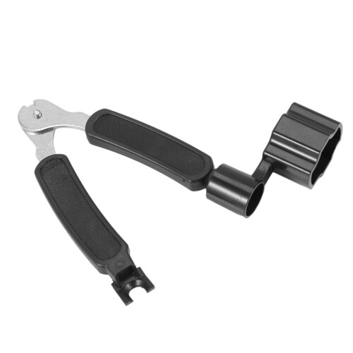 3X Black 3 in 1 Multifunction Guitar String Winder String Cutter Pin Puller 2
