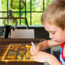 2X Acrylic LED Luminous Draw Board Toy for Kids Anti Scratch Adjustable Erasable Letter Message Note Board Birthday Gift