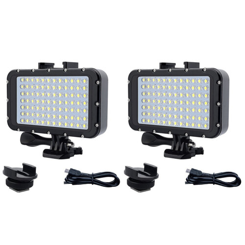 2X Diving Light LED Dimmable Night Light Video Light Diving und erwater Light for Go Pro Hero
