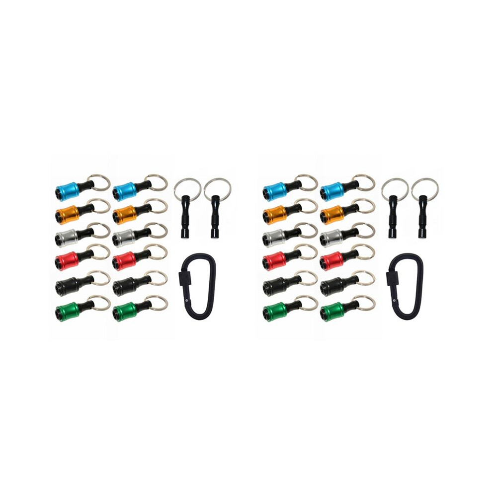 24Pieces 1/4 Inch Hex Shank Bits Holder Keychian, Keychain Extension Bar Screwdriver Bit Holder Socket Adapter 6033687975181