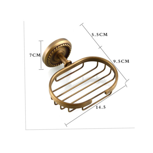 Wall Mounted Soap Dish Solid Brass Vintage Bronze Finish Rustproof Bathroom Shower Basket 2