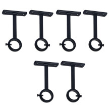 Suportes de Haste de Cortina Montados no Teto, para Suporte de Haste de Cortina de 1 Polegada (Conjunto de 6, Preto)
