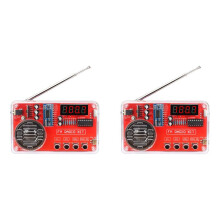 2X Kit DIY per Radio FM, Kit di Assemblaggio Elettronico, Kit di Pratica per La Saldatura, Ricevitore 50-108 MHz con Display LCD