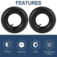 4 PC 4.10/3.50-4 Inch Inner Tube Tire for Hand Truck Dolly Hand Cart Garden Cart Lawn Mower 4.10-4 Replacement Tube