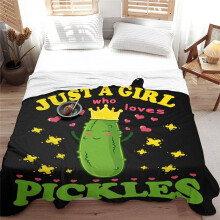 Pickle-Decke, Lustiges Geschenk für GemüTliche PlüSchtiere - Nur ein MäDchen, das Pickle Liebt