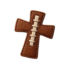 Handmade Pocket Size Christian Faith Crosses Baseball-brown