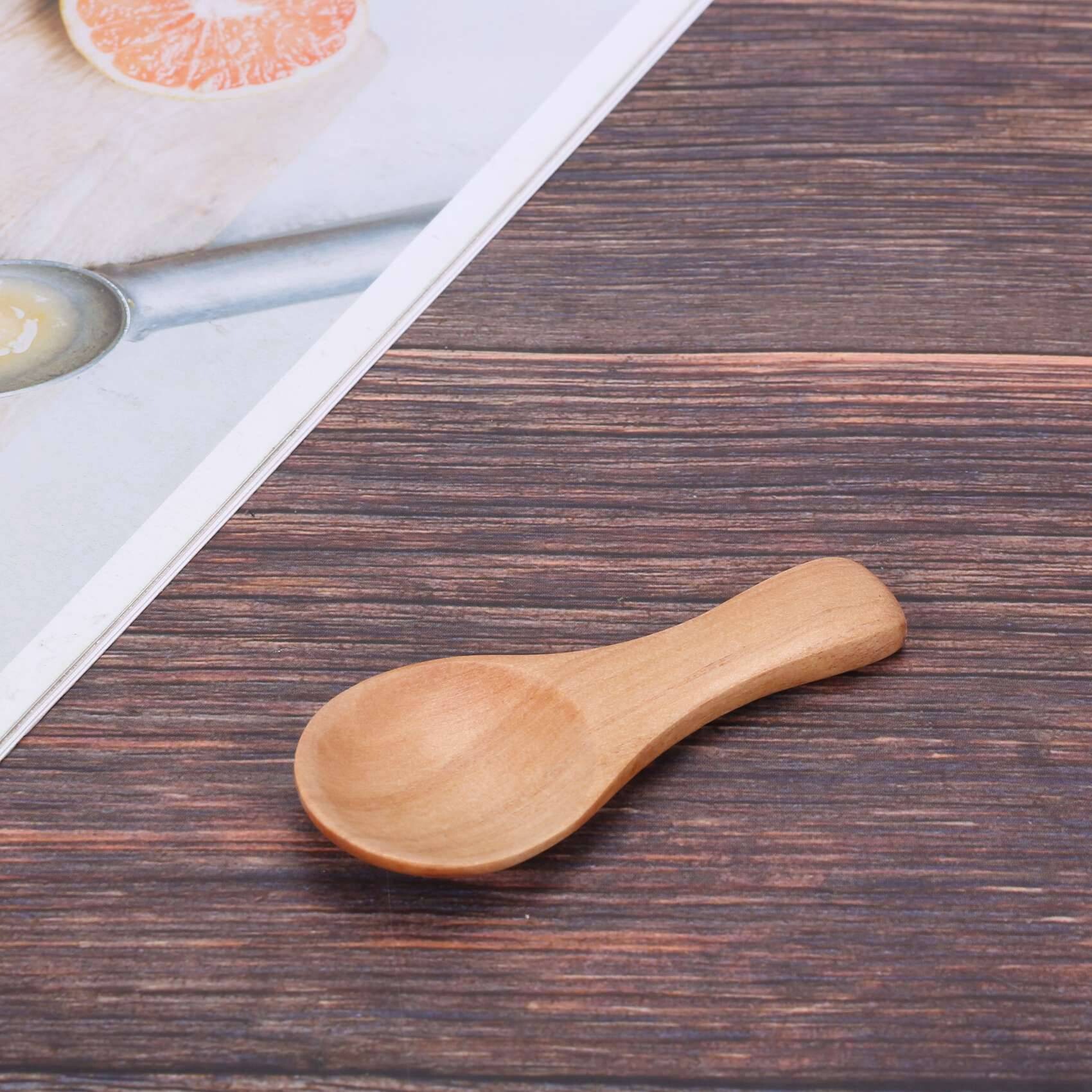 Codomens Short Handle 100 Packets of Small Wooden Spoon, Perfect for Small Jars ...
