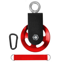 Aluminiowa Lina 90mm, Linowa Lina Fitness z Uchwytem Mocującym U, Bloczek Blokujący do Lin Stelropes, Sprzęt Fitness DIY na Siłownię