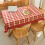 Beautiful Red Gingham Tablecloth Quick Cleaning for-140*180cm 7