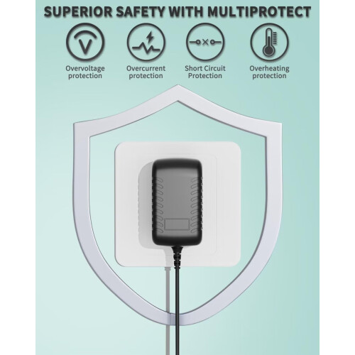 Universal AC DC Power Adapter with MultiProtection Safety System for Security Camera LHV828 1