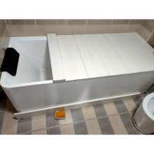 Bathtub Tray Foldable PVC Bath Lid White Insulation Cover 66x85cm Lightweight Slim Design