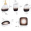 5 Piece Ceramic Bathroom Accessory Set with 450ml Soap Dispenser, Gradient Brown Decor 2