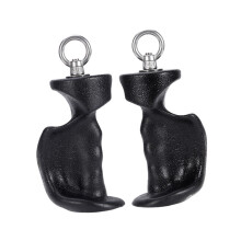 Oefenhandgrepen met metalen ringen voor pull-down-Grote enkele R