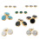 3Pcs Abalone Shell Finger Key Buttons Colorful for-Color 4 2