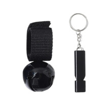 Portable Loud Defense Outdoor Camping Alarm Bear Bells-Black