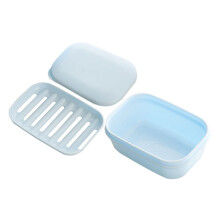 2pcs Double Layer Soap Dish with Lid for Bathroom and Kitchen, Keeps Soap Dry and Clean
