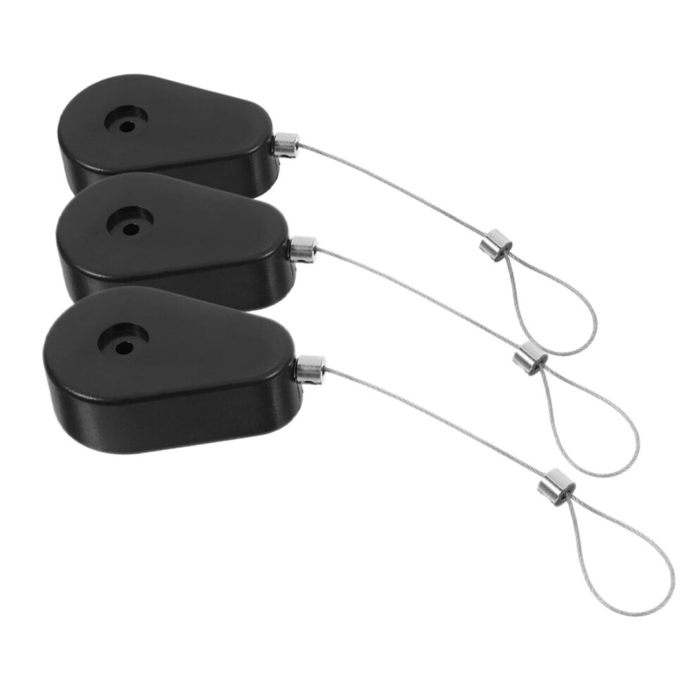 3Pcs Retractable Security Cable With Automatic Retraction And Steel Wire Lock For Remote Control 9330225004776