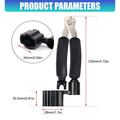 2 In 1 Guitar String Winder And Bridge Pin Puller With 5 Picks 2