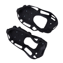 Black Anti-Slip Shoe Covers with 10 Spikes for Hiking Snow