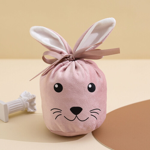 Easter Rabbit Drawstring Bag with 3D Ears