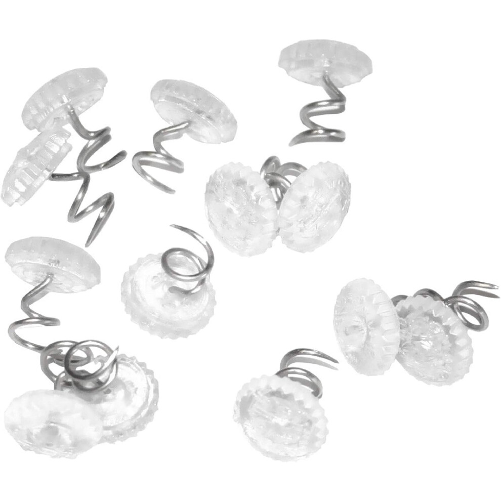 100 Pcs With Boxes Upholstery Tacks Headliner Pins Clear Heads Twist Pins For Slipcovers And Bedskirts, 0.5 Inches Bed Skirt Pins 9365509566558