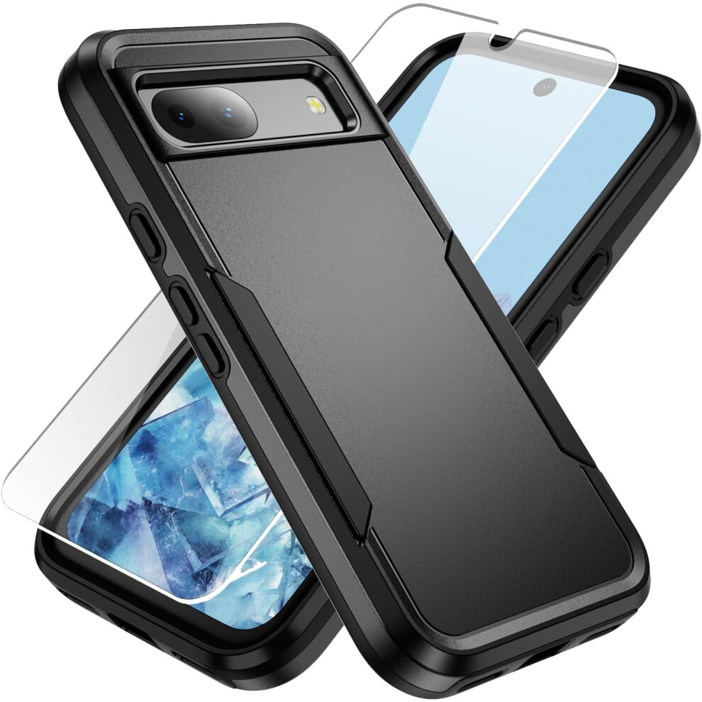 Non-Slip Rugged Cell Phone Case For Google Pixel 8A, Black 9365509566916