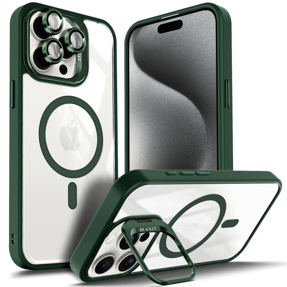 Ngb Supremacy Case For Iphone 15 Pro Max: Built-In Camera Guard, Kickstand, Lens Protector, Magsafe/Qi Wireless Charging & Magnetic Car Mount 9365509568200