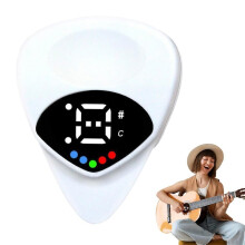 2-i-1 digital gitarrstämapparat och plektrum med LED-display, kompatibel med alla gitarrer