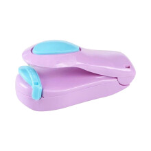 Portable Mini Heat Sealer for Plastic Bags, Handheld Battery-Operated Food Saver (Batteries Not Included), Purple