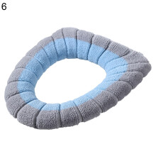 Breathable Seat Cushion Soft Texture Keep Warm Fabric Easy Installation Toilet Lid Cover Bathroom Supplies