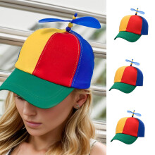 Unisex Baseball Cap Fashion Patchwork Baseball Cap Adjustable Helicopter Propeller Hat Snapback Hat