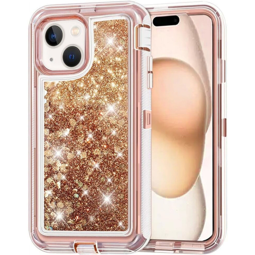 Heavy Duty Glitter Case For Apple Iphone 14 Plus Â Shockproof, Sparkling Bling Luxury Cover, Purple 9365509568842
