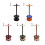 360 Degree Rotating Base with Casters, Fishing Poles-type D 7