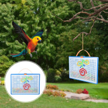 Blue Plastic Foraging Toy Set for Cockatiels and Parrots, Bite-Resistant Bird Toy, 1 Piece