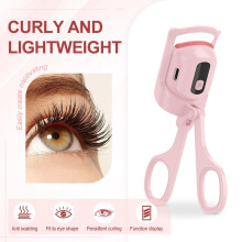 Heated Eyelash Curler,Upgraded 3-speed temperature-controlled LCD display