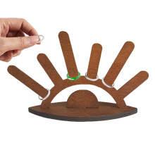 Jewelry Display Stand Wooden Ring Display Storage Rack Jewelry Stand Organizer for Bangle Earrings Home Desk Bedroom Apartment Women Holiday