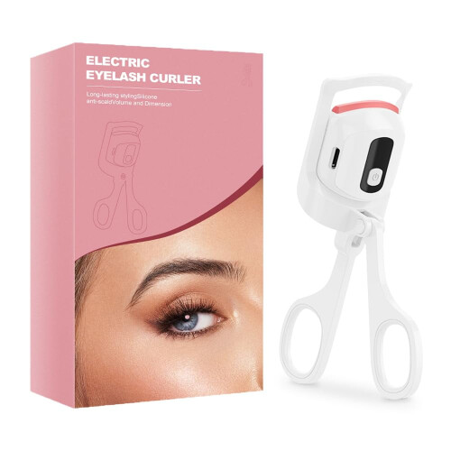 Heated Eyelash Curler,Upgraded 3-speed temperature-controlled LCD display 2