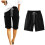 Dame Capri-shorts i hør med papirpose, sort L 2