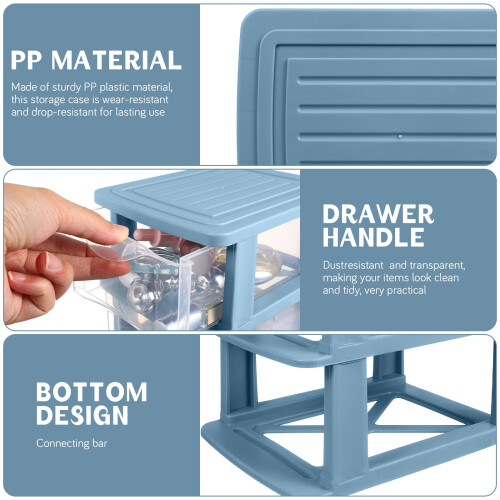 Small Storage Drawers Plastic Box Organizer with Drawer Design for Home and Office 2